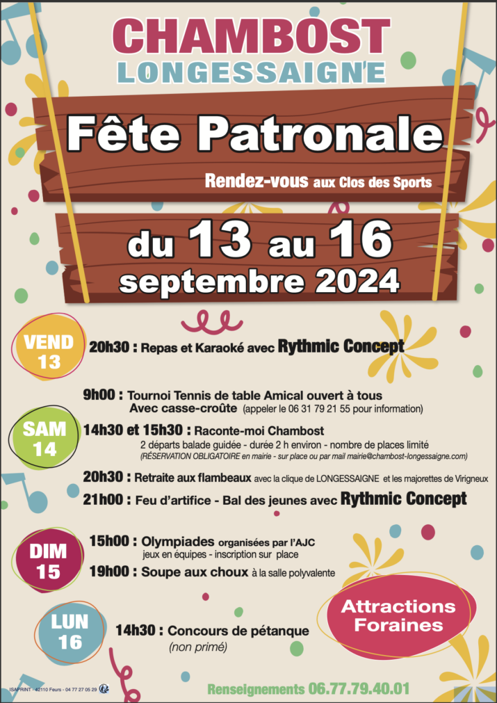 affiche fête patronale 2024