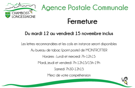 fermeture apc novembre 2024