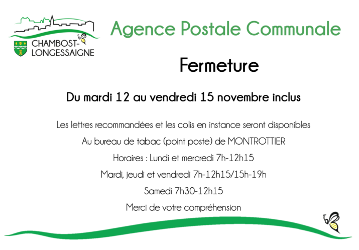 fermeture apc novembre 2024