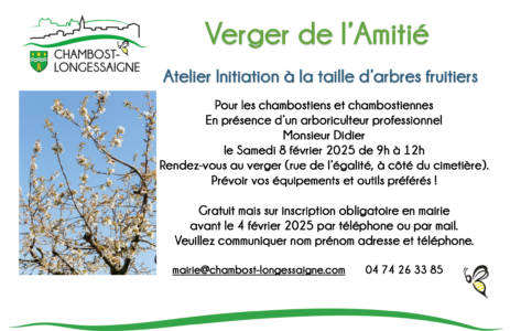 verger atelier taille fruitiers